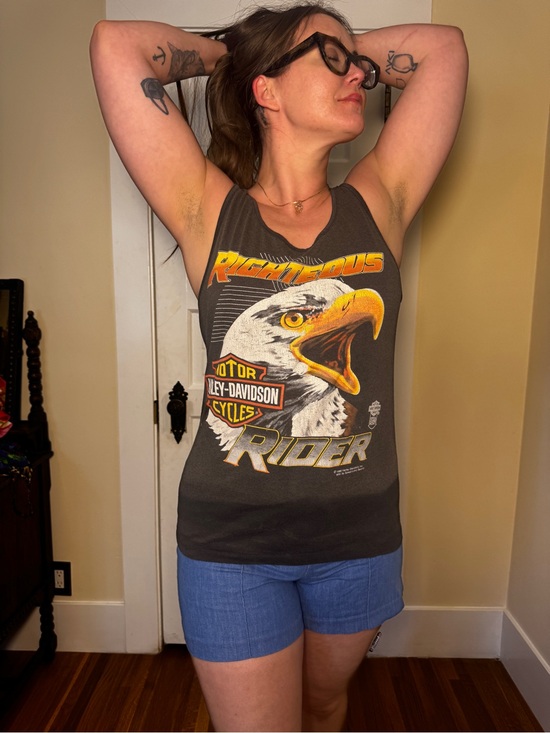 Harley-Davidson Tops - 80s Vintage Harley Davidson Eagle Tank Size Large